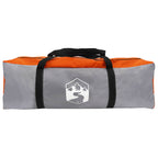 Familienzelt Grau und Orange 320 x 210 x 180 cm Polyester