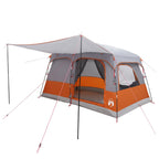 Familienzelt Grau und Orange 320 x 210 x 180 cm Polyester