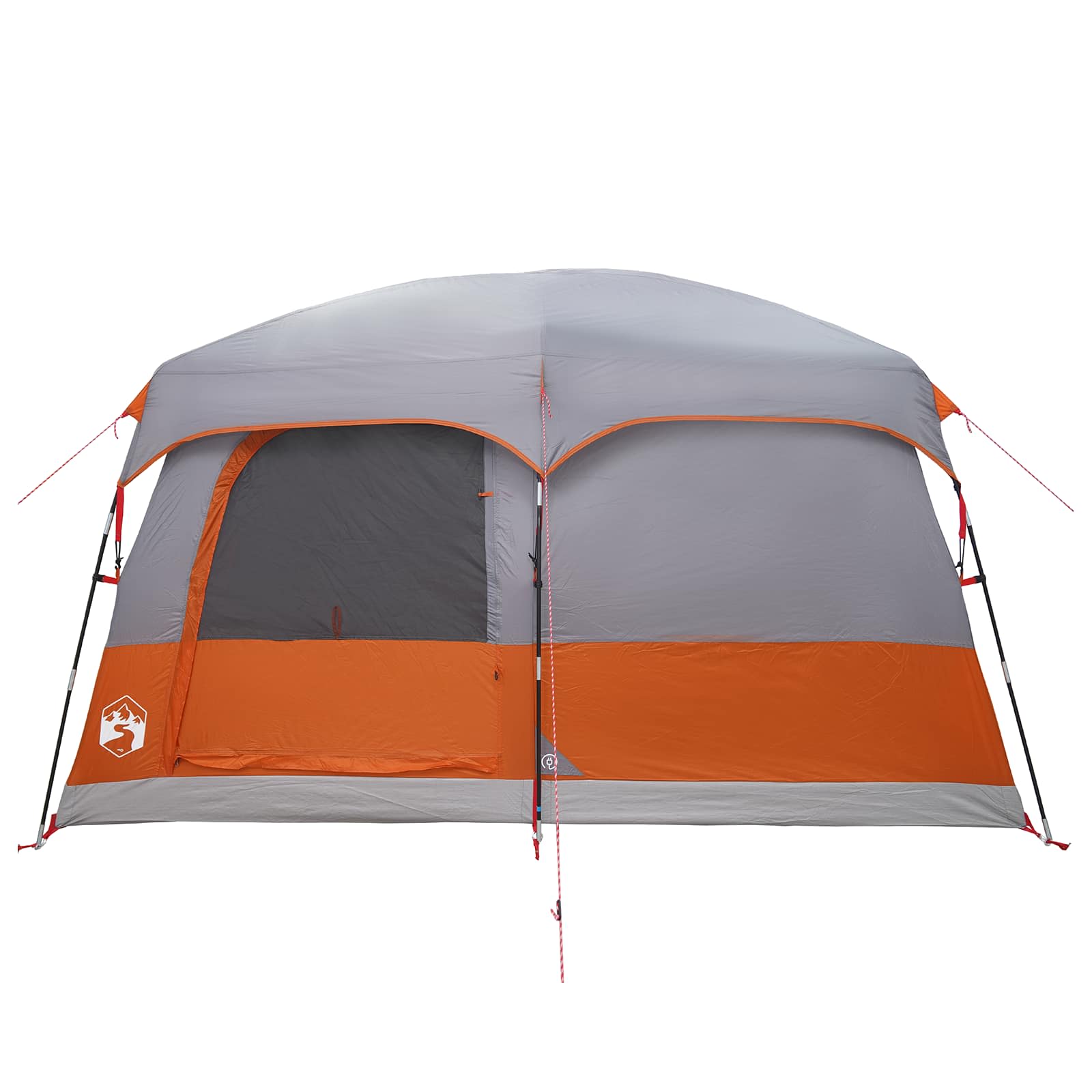 Familienzelt Grau und Orange 320 x 210 x 180 cm Polyester