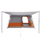 Familienzelt Grau und Orange 320 x 210 x 180 cm Polyester