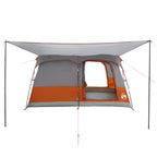 Familienzelt Grau und Orange 380 x 260 x 190 cm Polyester