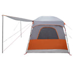 Familienzelt Grau und Orange 380 x 260 x 190 cm Polyester