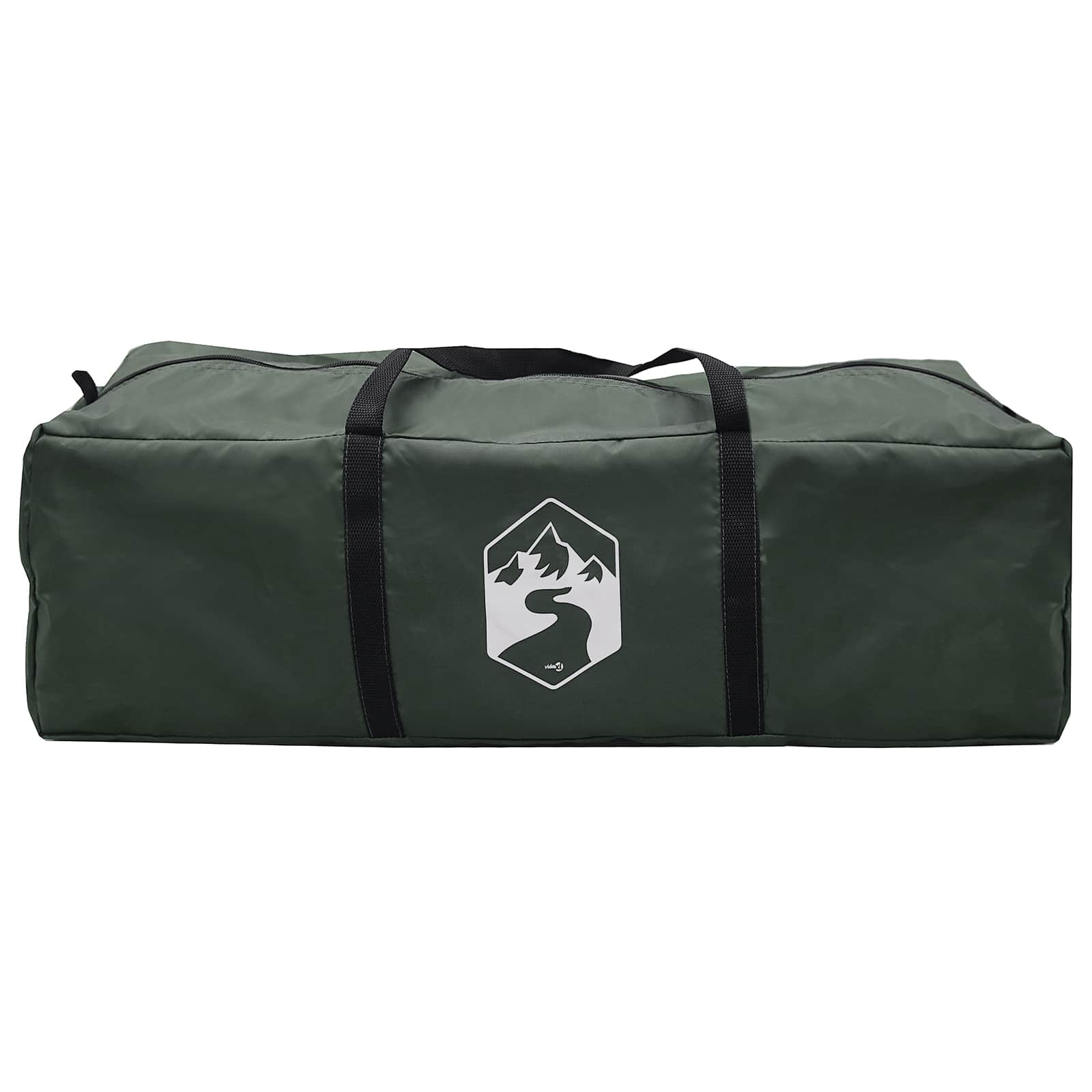 Familienzelt mit Dach Olivegrün 380 x 260 x 190 cm Polyester