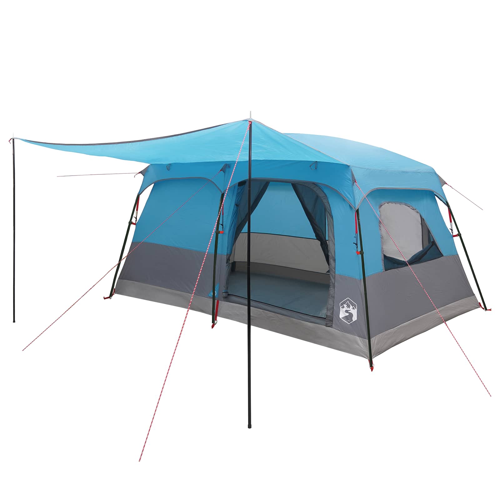 Familienzelt Blau 420 x 305 x 200 cm Polyester und Stahl