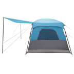 Familienzelt Blau 420 x 305 x 200 cm Polyester und Stahl