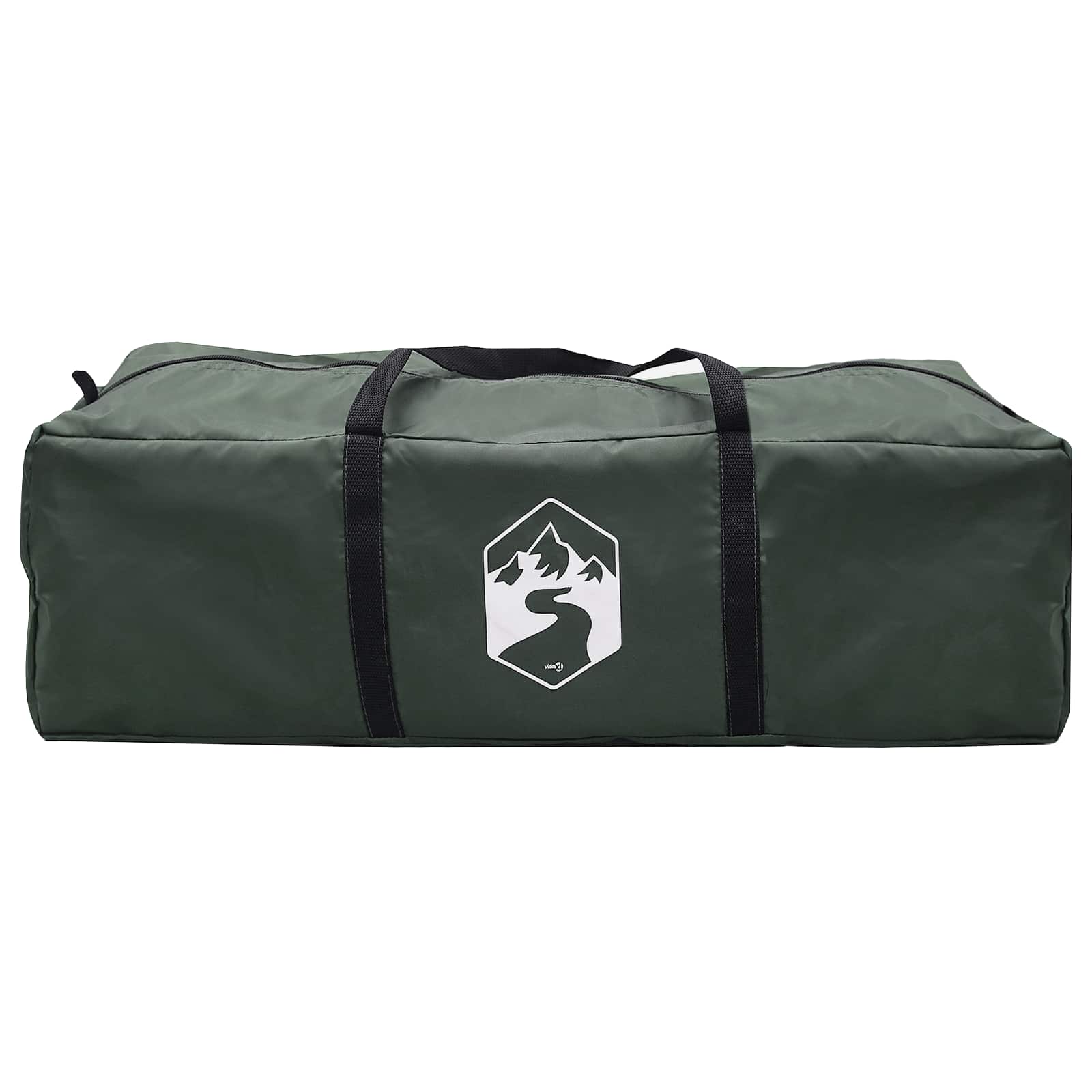 Familienzelt Olivegrün 500 x 400 x 230 cm Polyester und Stahl