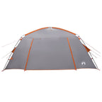 Hütten-Zelt Grau und Orange 400 x 210 x 180 cm Polyester