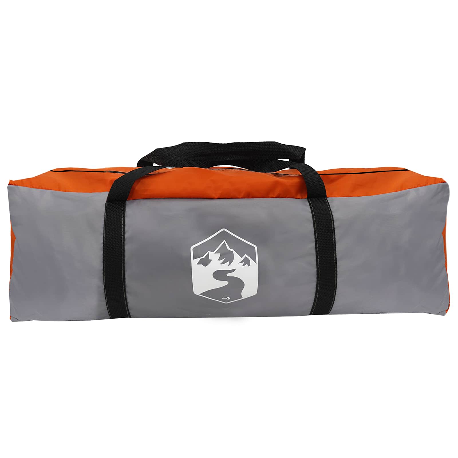 Autozelt Grau und Orange 239 x 210 x 210 cm Polyester und Stahl
