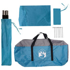 Autozelt mit Dach Blau 350 x 250 cm Polyester und Stahl