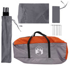 Autozelt Grau und Orange 350 x 250 cm Polyester und Stahl