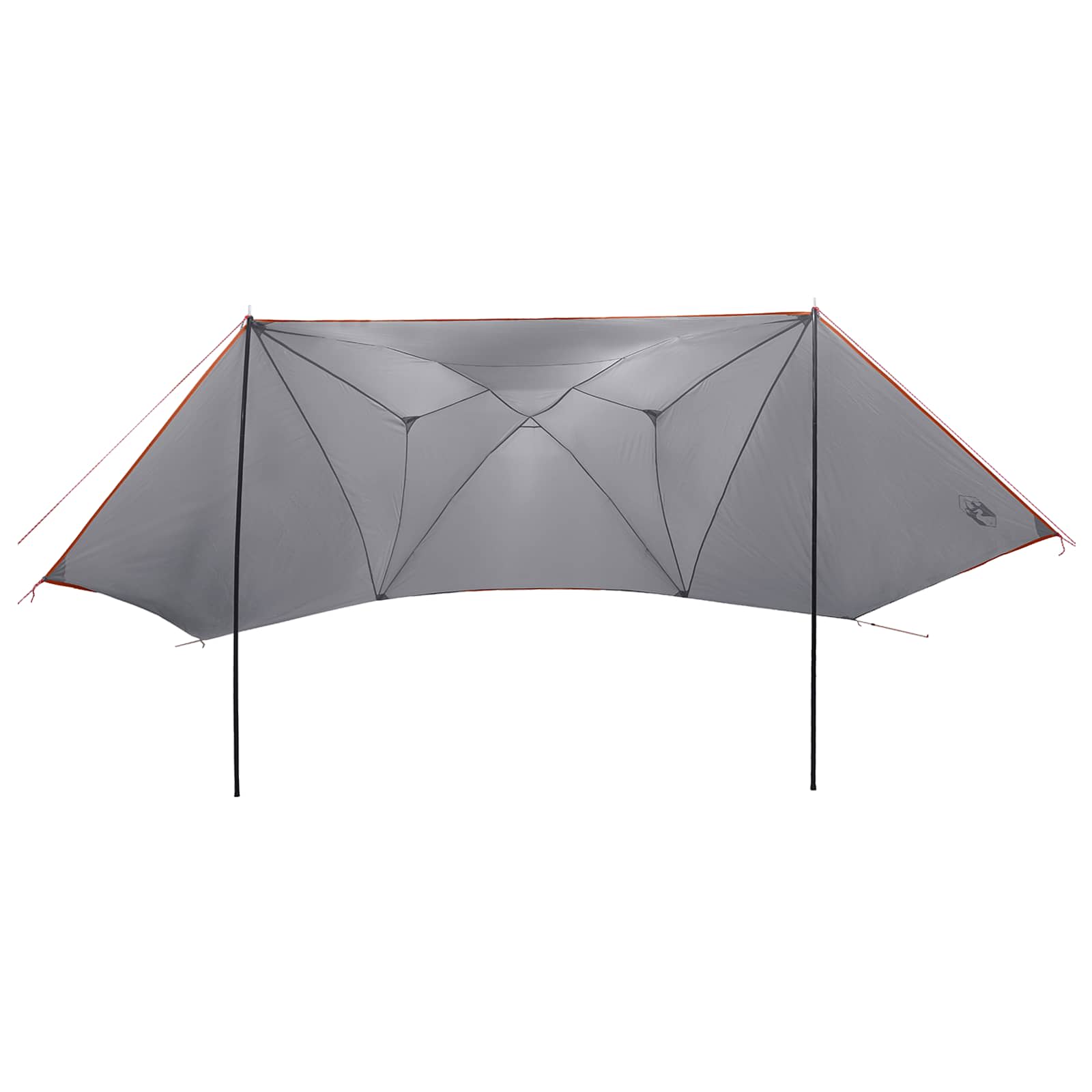 Autozelt Grau und Orange 350 x 250 cm Polyester und Stahl