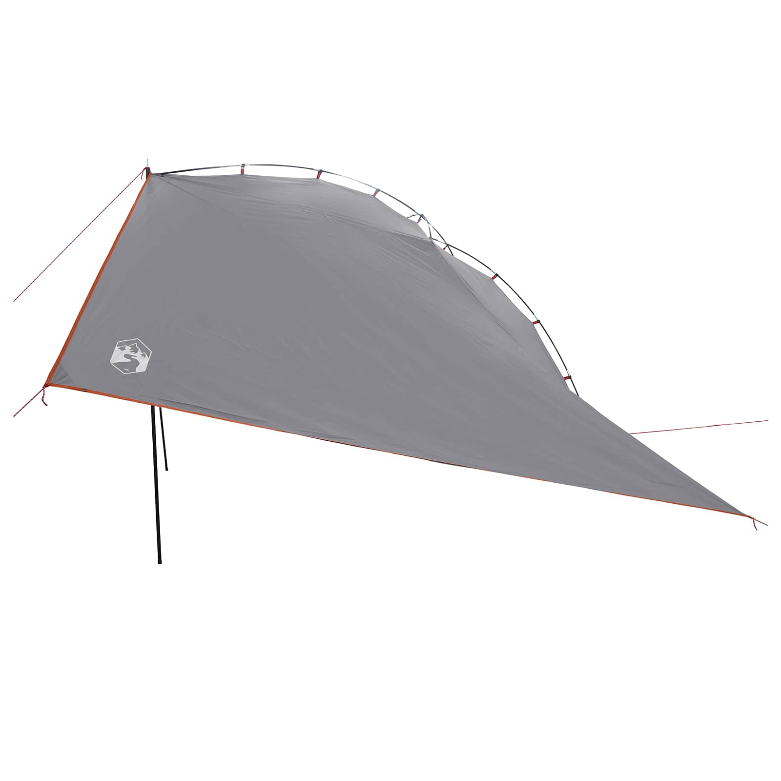 Autozelt Grau und Orange 350 x 250 cm Polyester und Stahl