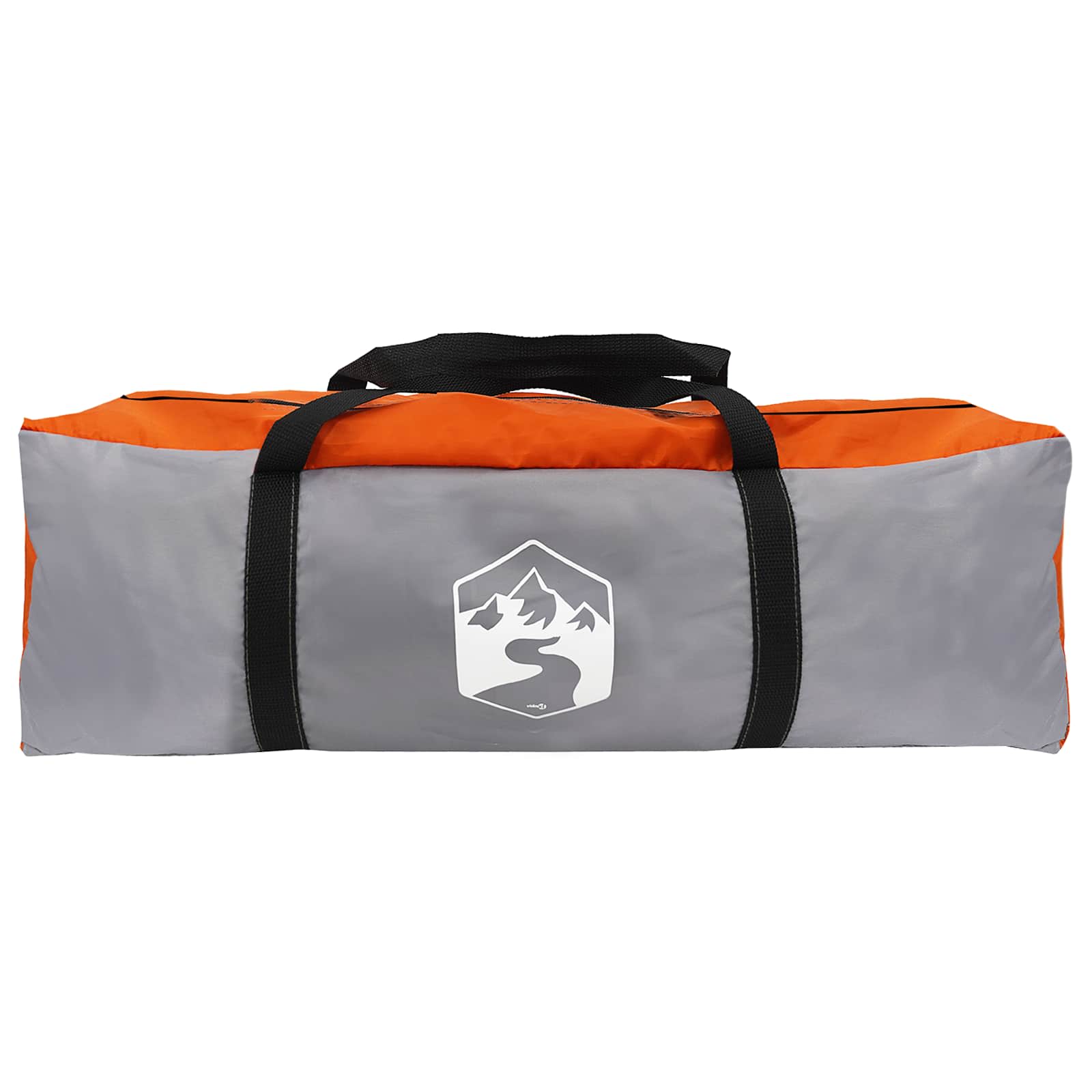 Fahrzeugmarkise mit Dach Grau und Orange 518 x 580 x 215 cm