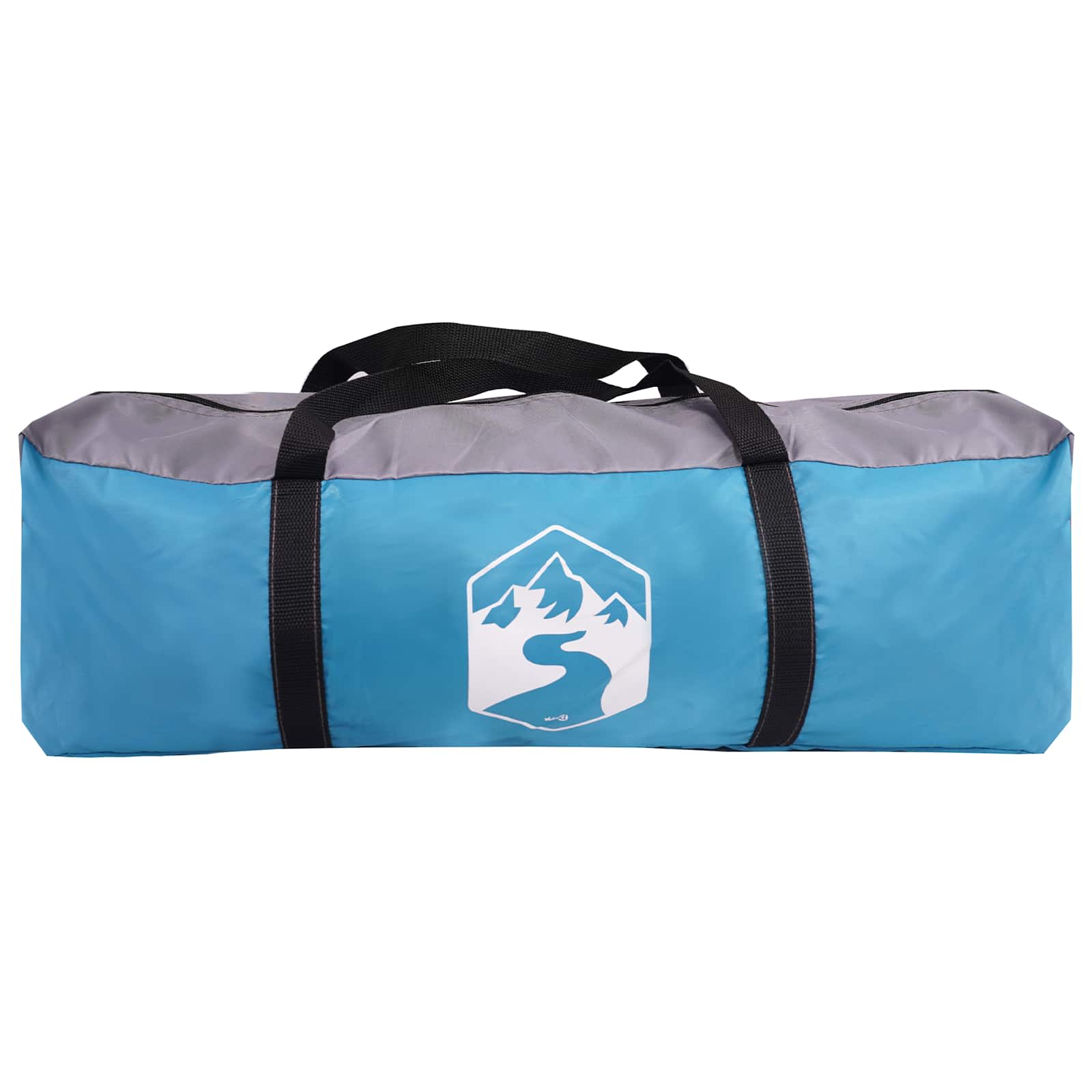Hütten-Zelt mit Dach Blau 12-Personen Polyester und Stahl