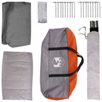 Hütten-Zelt Grau und Orange 8-Personen Polyester und Stahl