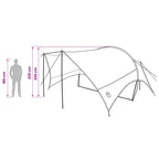 Camping Tarp Wasserfest Grau und Orange 550 x 400 x 230 cm