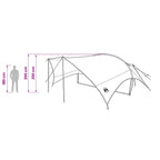 Camping Tarp Wasserfest Blau 695 x 580 x 200 cm