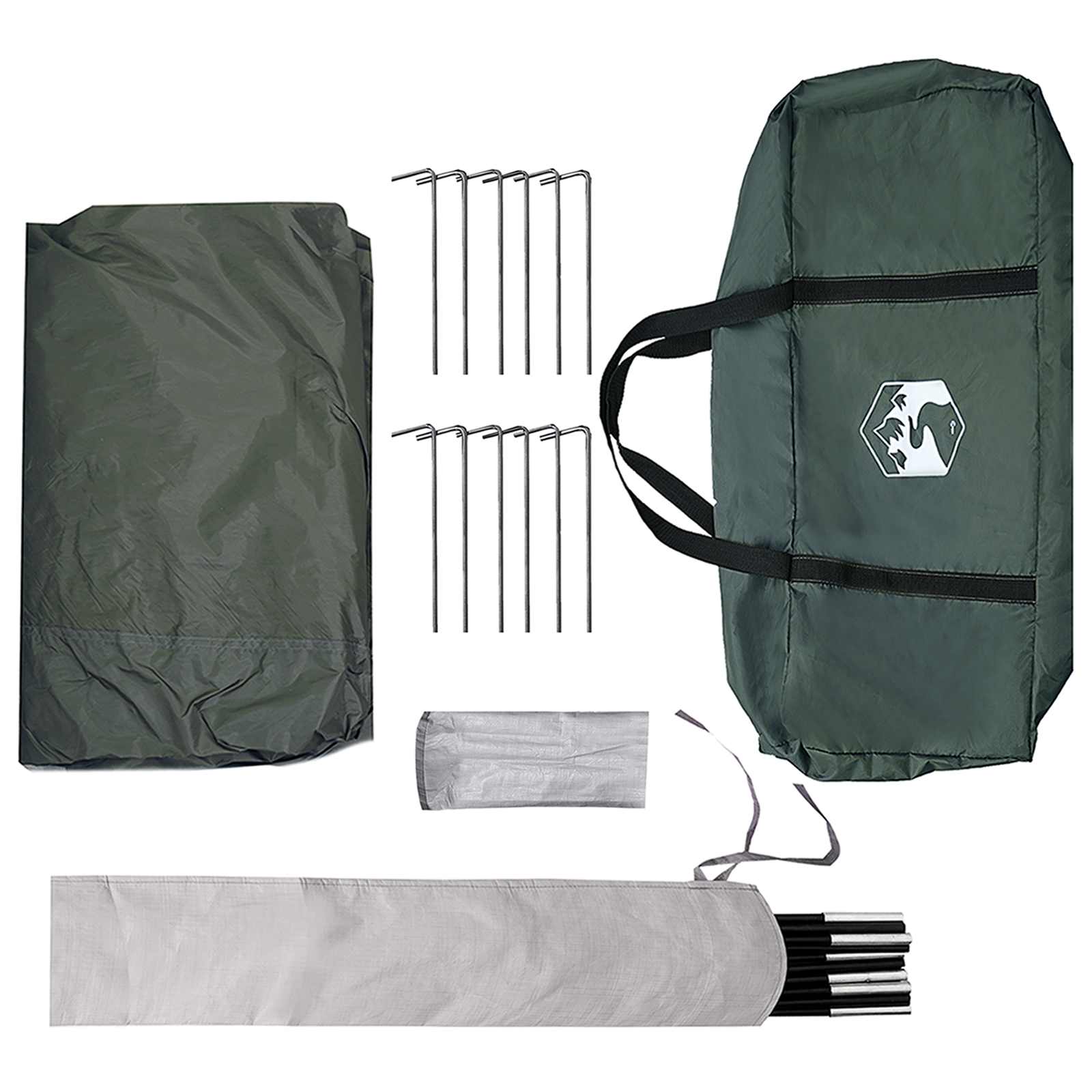 Camping Tarp Wasserfest Olivegrün 695 x 580 x 200 cm