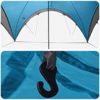 Party-Zelt mit Dach Blau 500 x 500 x 350 cm Polyester und Stahl