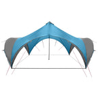 Party-Zelt mit Dach Blau 500 x 500 x 350 cm Polyester und Stahl