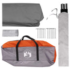 Party-Zelt mit Dach Grau und Orange 500 x 500 x 350 cm