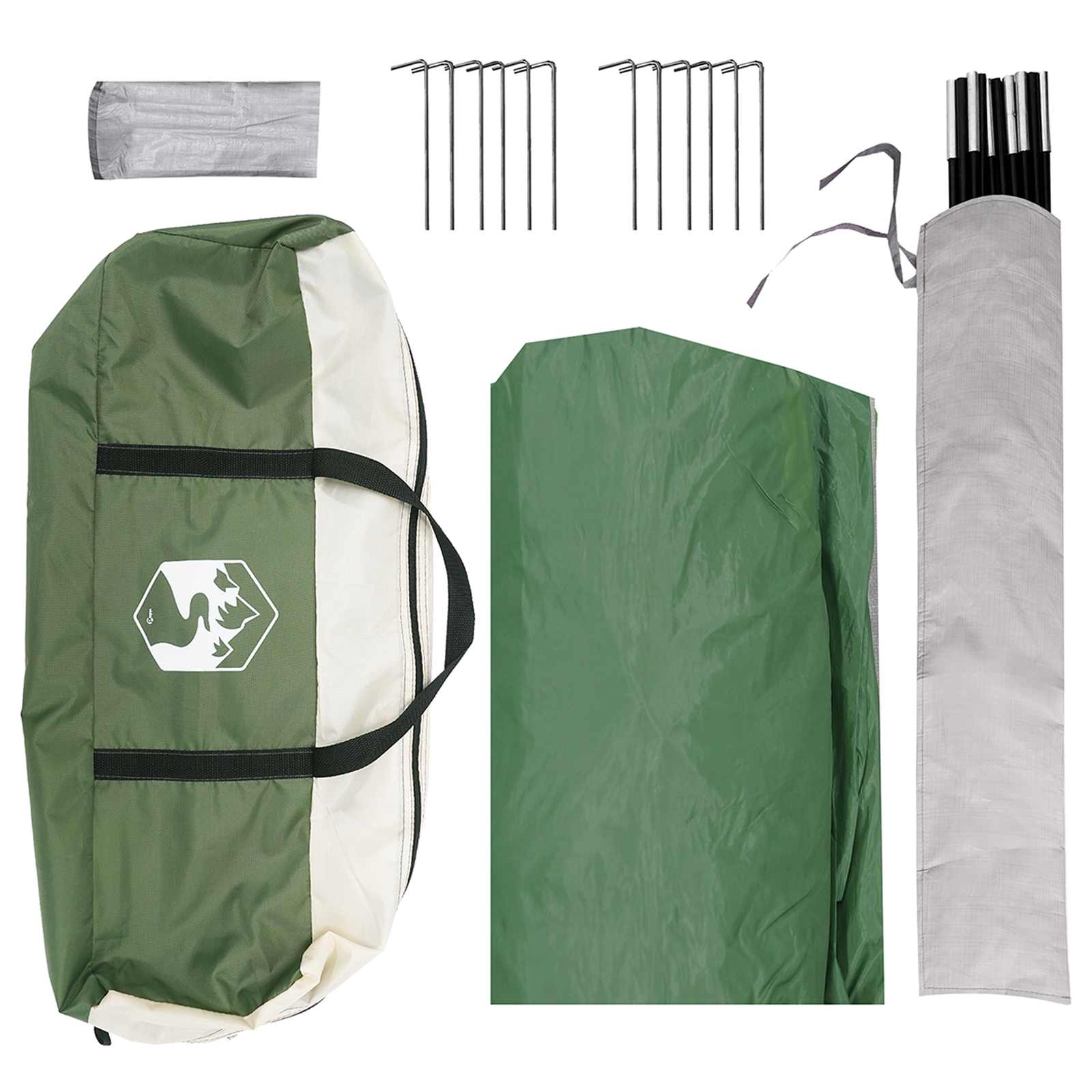 Party-Zelt mit Dach Grün 400 x 400 x 320 cm Polyester und Stahl
