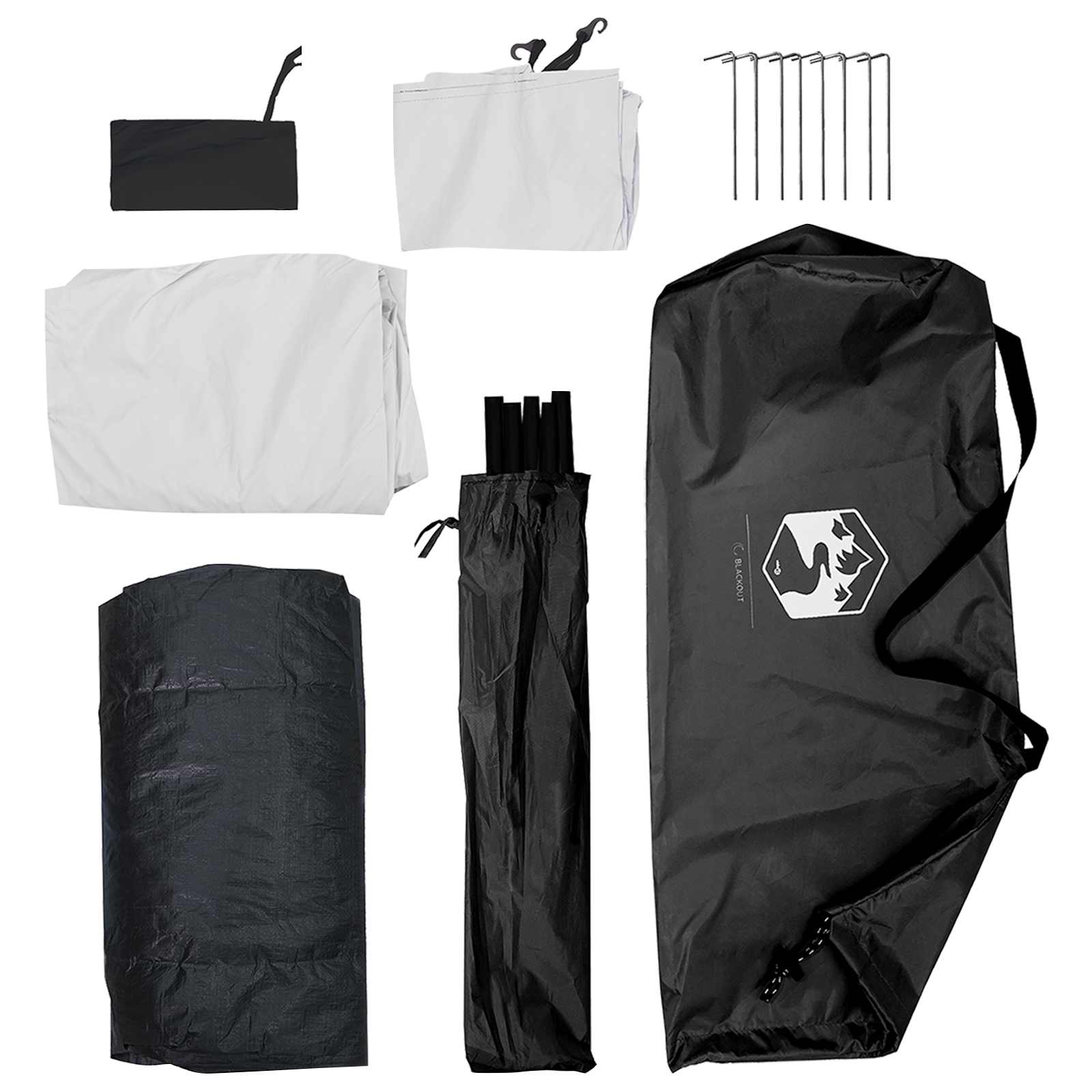 Campingzelt mit Dach Weiß Blackout 190 x 140 x 105 cm