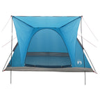 Campingzelt mit Dach Blau 4-Personen Polyester und Stahl