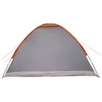 Campingzelt Grau und Orange 4-Personen Polyester und Stahl
