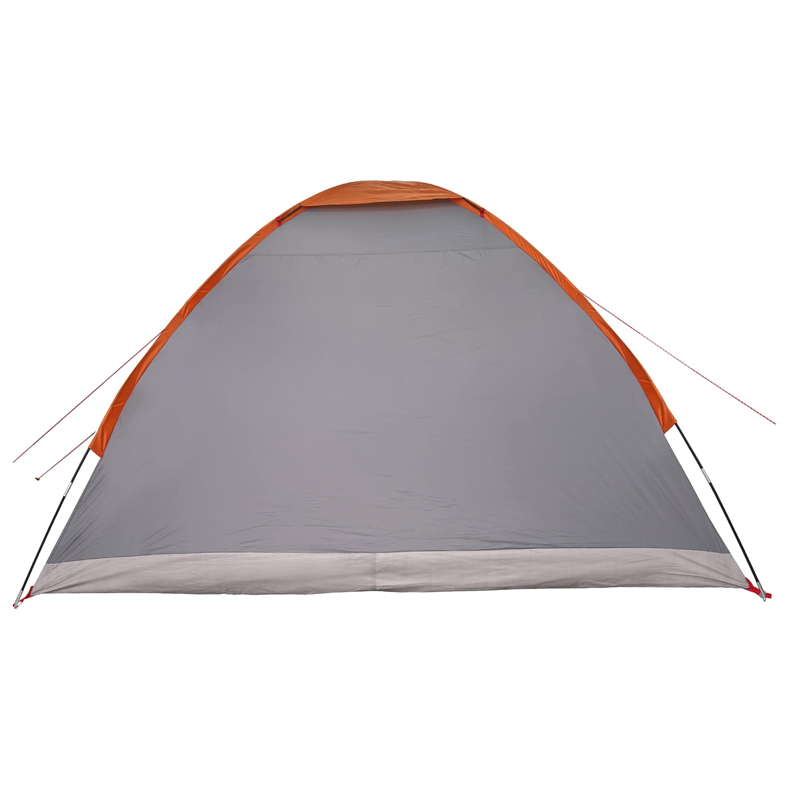 Campingzelt Grau und Orange 4-Personen Polyester und Stahl