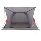 Campingzelt Grau und Orange 4-Personen Polyester und Stahl