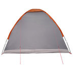 Campingzelt Grau und Orange 4-Personen Polyester und Stahl