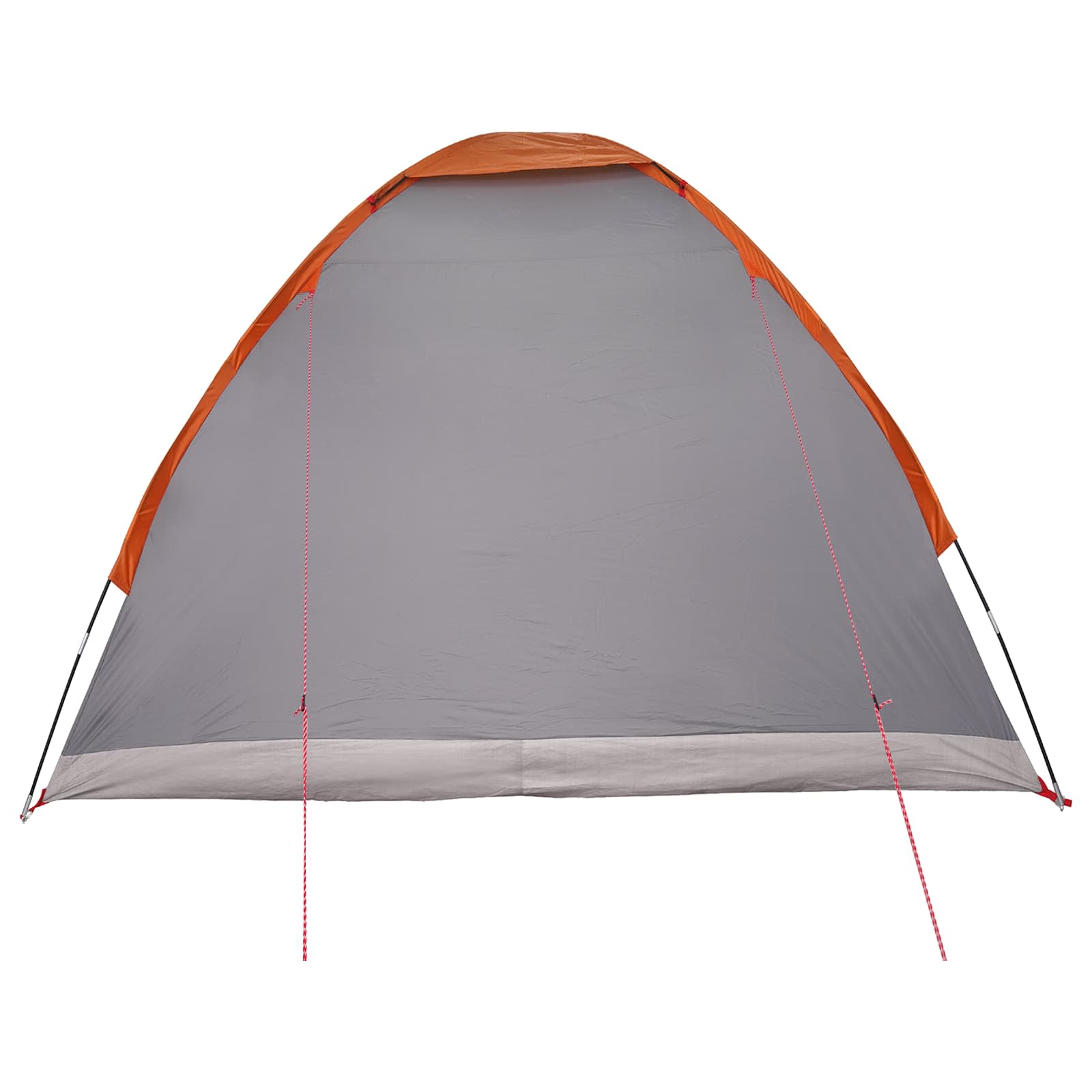 Campingzelt Grau und Orange 4-Personen Polyester und Stahl