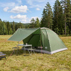 Campingzelt mit Dach Grün 6-Personen Polyester und Stahl