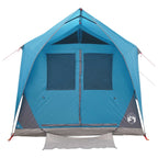 Tunnelzelt mit Dach Blau 8-Personen Polyester und Stahl