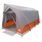 Tunnelzelt Grau und Orange 8-Personen Polyester und Stahl