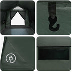 Tunnelzelt mit Dach Armeegrün 8-Personen Polyester und Stahl