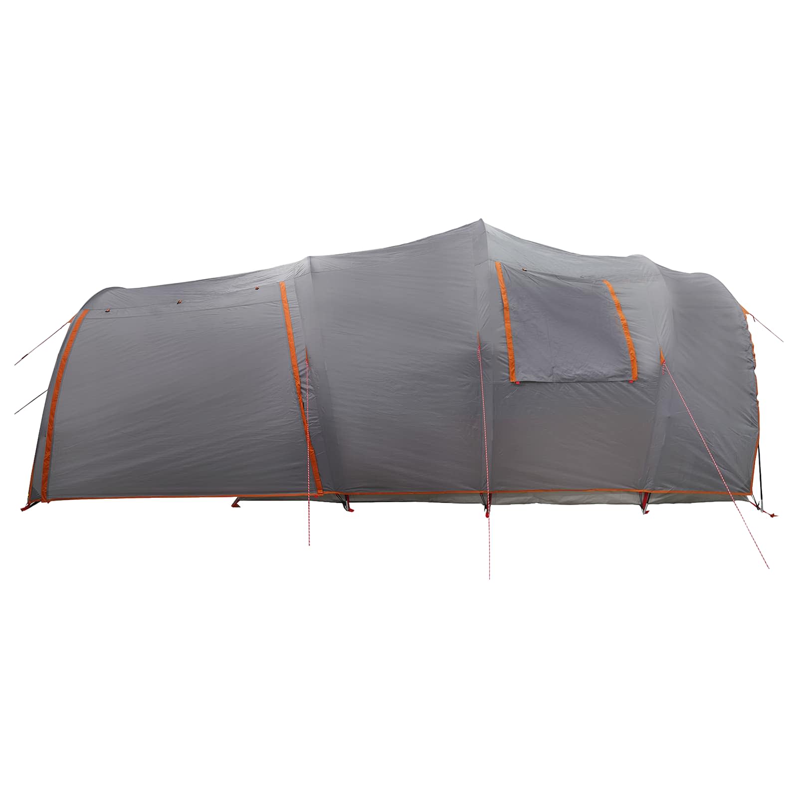 Tunnelzelt mit Dach Grau und Orange 370 x 275 x 210 cm