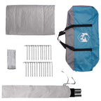 Tipi Zelt mit Dach Blau 700 x 700 x 395 cm Polyester und Stahl