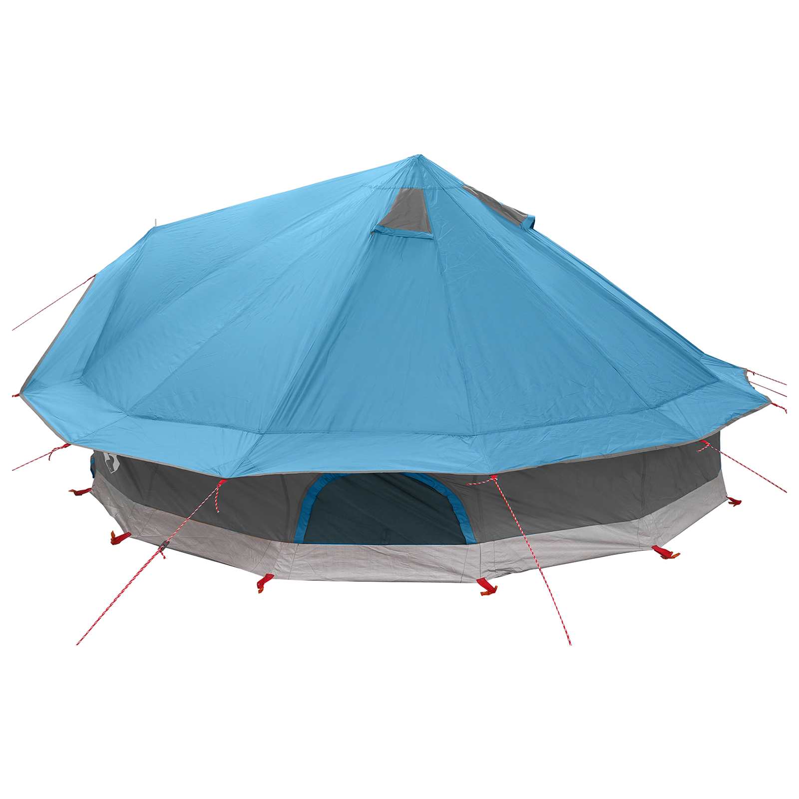 Tipi Zelt mit Dach Blau 700 x 700 x 395 cm Polyester und Stahl