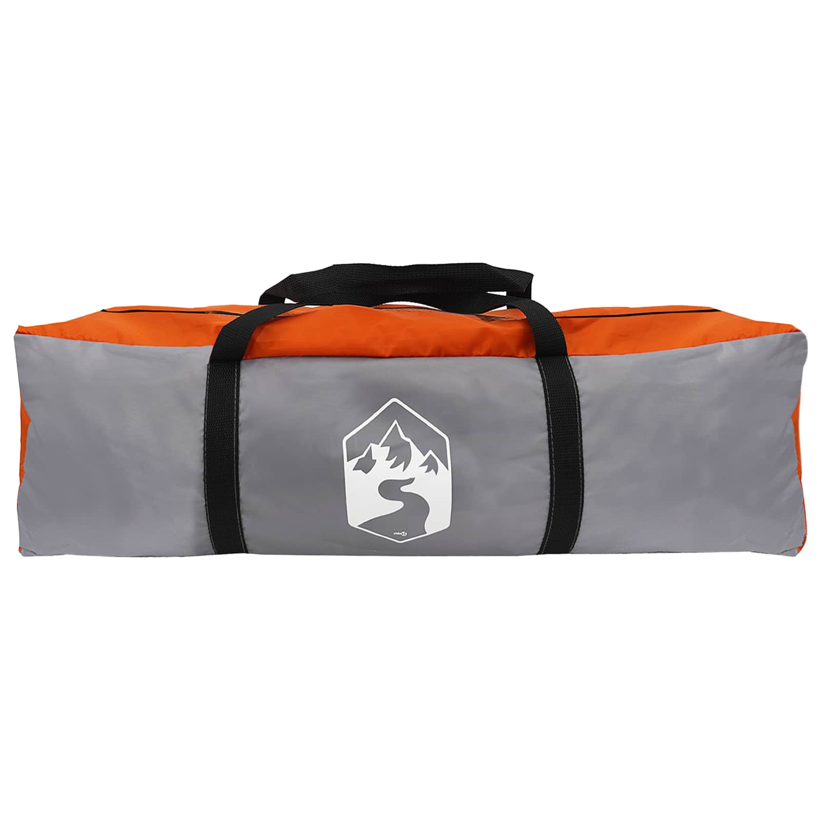 Tipi Zelt mit Dach Grau und Orange 700 x 700 x 395 cm
