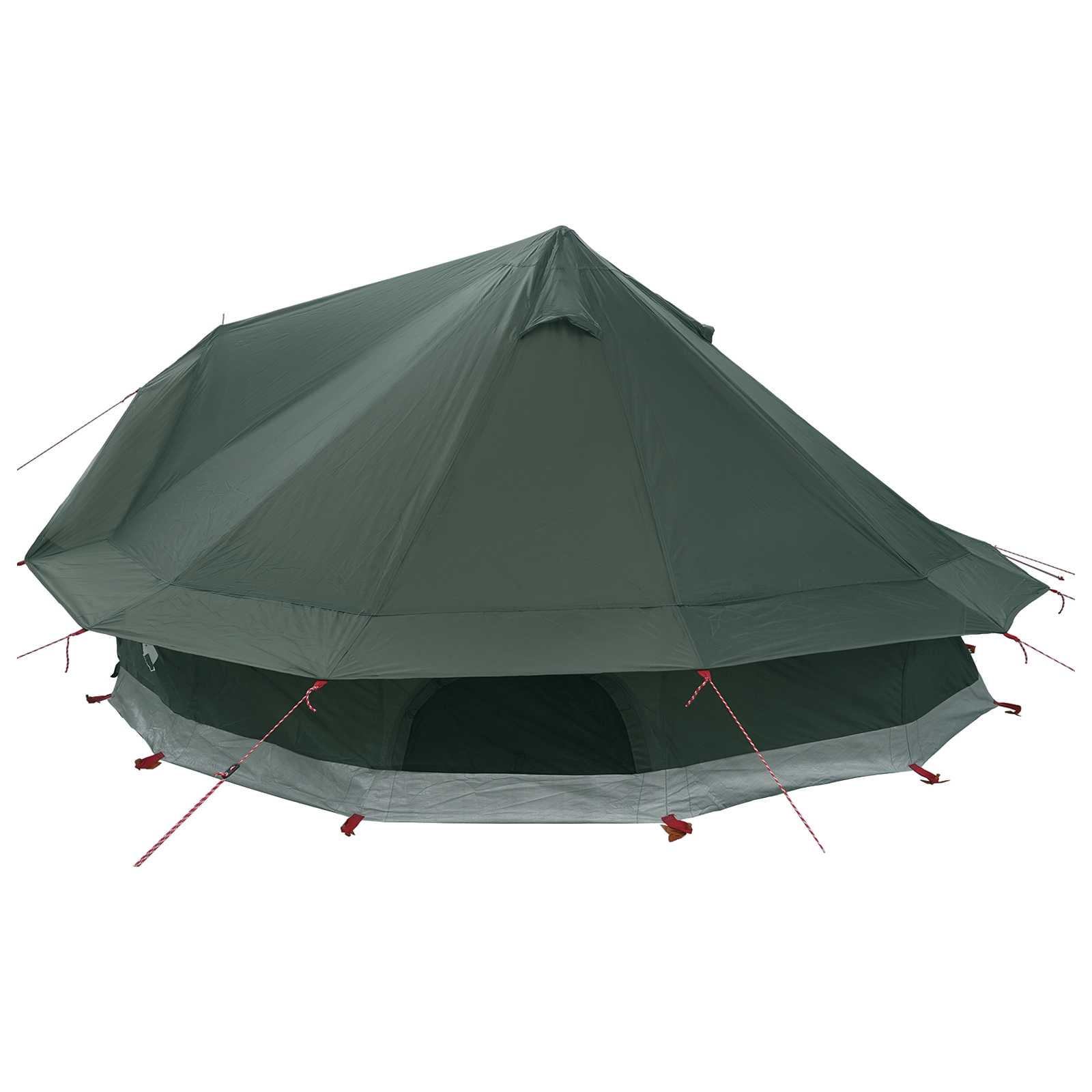 Tipi Zelt Olivegrün 700 x 700 x 395 cm Polyester und Stahl