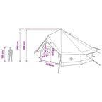 Tipi Zelt Olivegrün 700 x 700 x 395 cm Polyester und Stahl