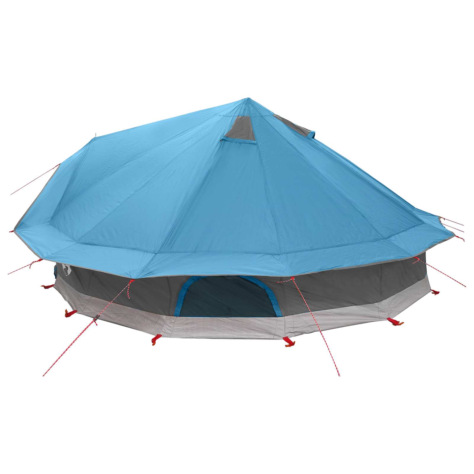 Tipi Zelt mit Dach Blau 800 x 800 x 430 cm Polyester und Stahl