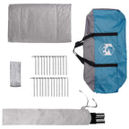 Tipi Zelt mit Dach Blau 250 x 250 cm Polyester und Stahl