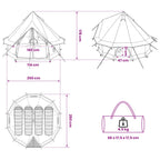 Tipi Zelt mit Dach Blau 250 x 250 cm Polyester und Stahl