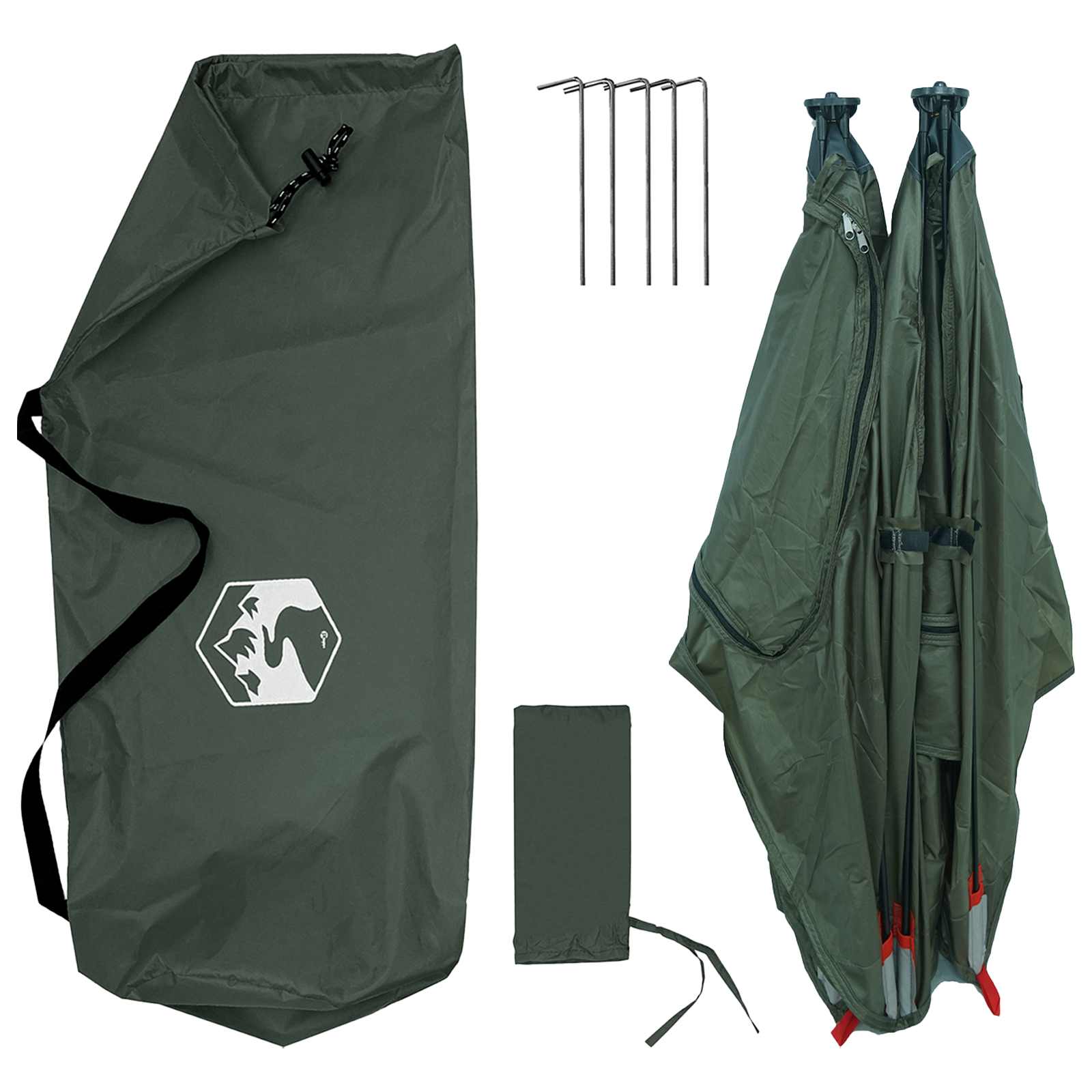 Huntingzelt Olivegrün 145 x 145 x 150 cm Polyester und Stahl
