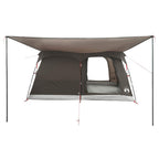 Familienzelt mit Dach Braun Grau 320 x 210 x 180 cm Polyester
