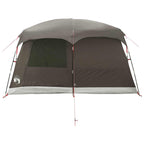 Familienzelt mit Dach Braun Grau 380 x 260 x 190 cm Polyester