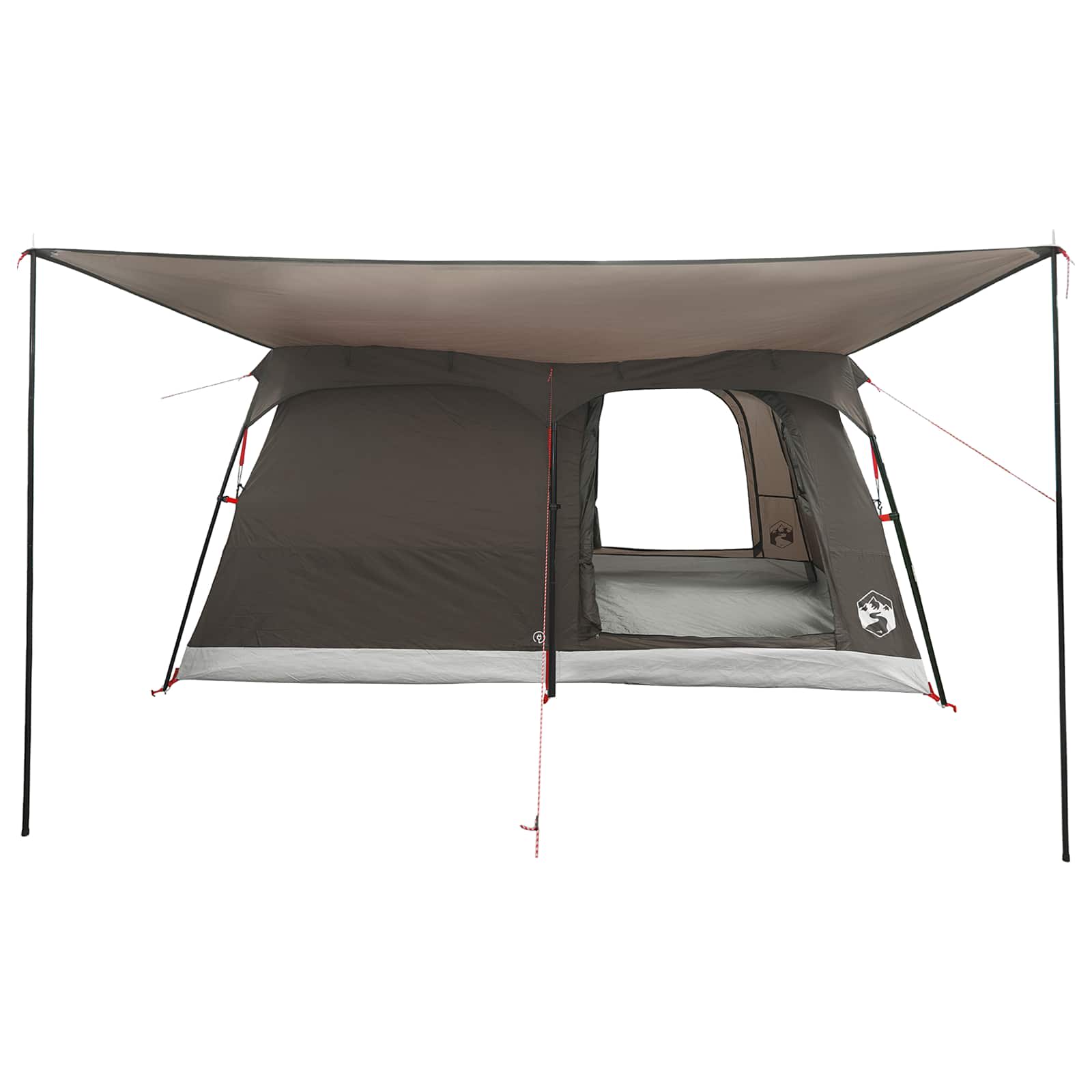 Familienzelt Braun Grau 500 x 400 x 230 cm Polyester und Stahl